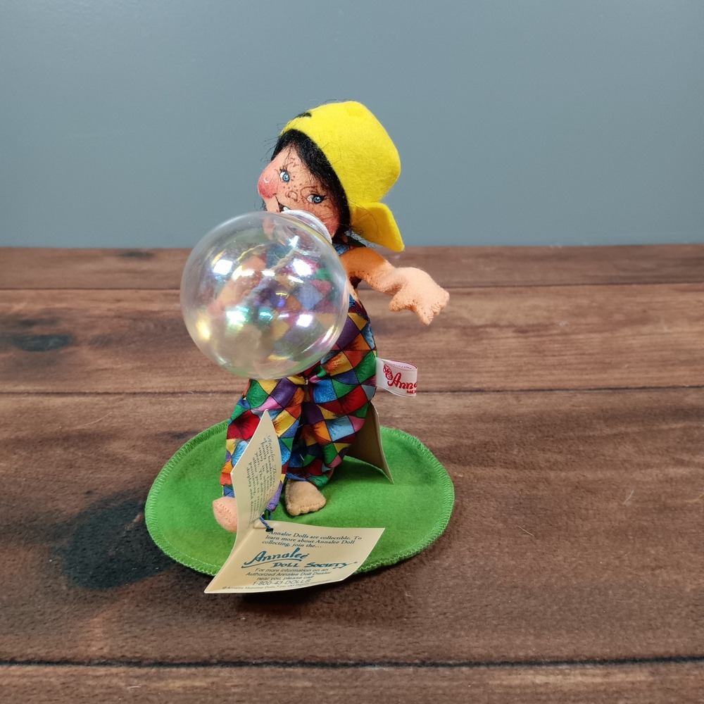 Annalee Dolls Beth's Bubble Doll Felt Clown‎ Colorful Outfit Vintage Collectible